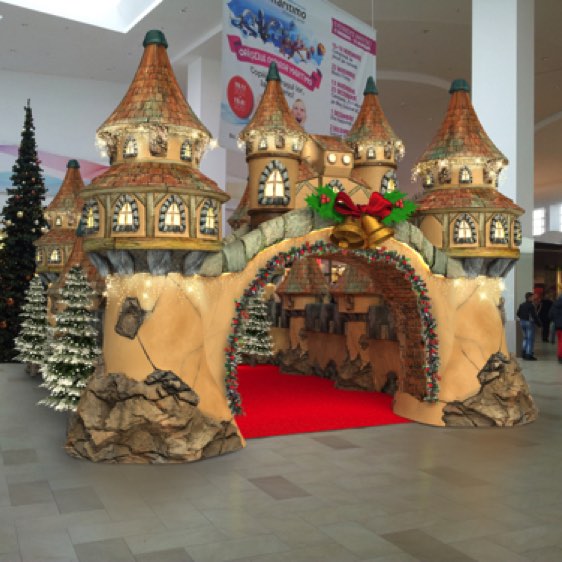 Animation-centre-commercial, château de Noël à louer